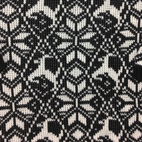 Vintage Christmas Sweater Black White Knit Medium - Picture 3 of 8